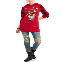 Без граници за празник на јуниори за Божиќ пулвер џемпер од худи